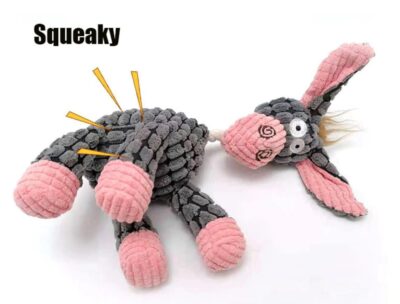 ⁦בובת חמור אפורה משעשעת לכלבים Donkey doll⁩ – תמונה ⁦2⁩