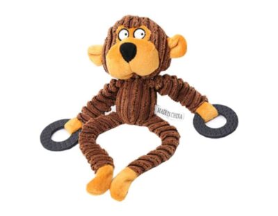 בובת קוף משעשעת עם טבעות לכלבים Monkey doll