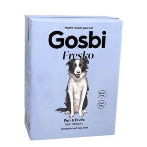 מזון רטוב לכלבים גוסבי פרסקו דגים ופירות Gosbi מגש