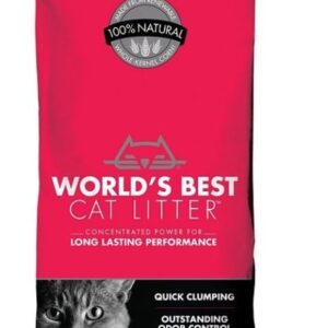 חול מתגבש ללא בישום נשטף באסלה 6.8 ק"ג World's Best Cat Litter אדום