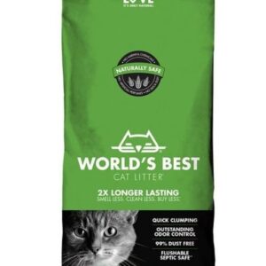 וורלדס בסט אוריג'ינל חול מתגבש ללא ריח World's Best Cat Litter ORIGINAL UNSCENTED ירוק