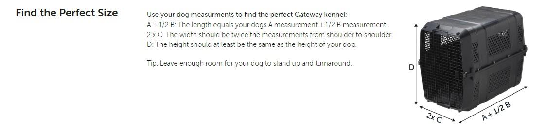 לפי מידת כלוב התאמה של כלוב הטסה לכלב שלך