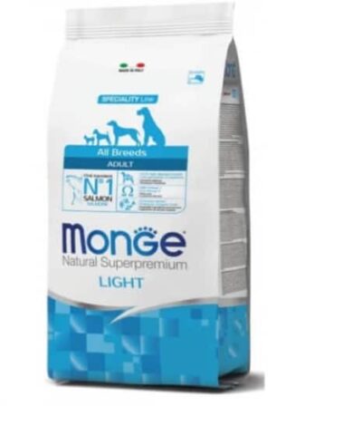 מונג' דיאטטי לייט לכלבים בוגרים מכל גזע 12 ק"ג Monge Light