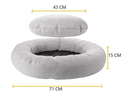 ⁦מיטה עגולה איכותית לכלב ולחתול קוטר 71 cm⁩ – תמונה ⁦3⁩