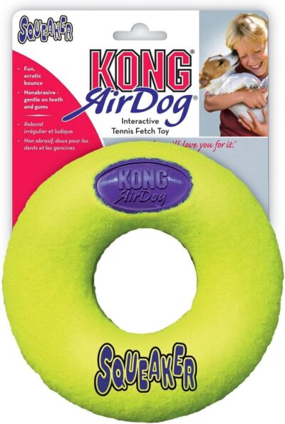 צעצוע לכלב קונג דונאט סקוויקר Dog Toy KONG Donut Squeaks L