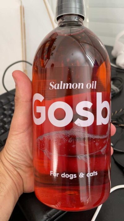 ⁦שמן סלמון לכלבים וחתולים 250 מ"ל Salmon oil Gosbi⁩ – תמונה ⁦2⁩