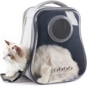 תיק נשיאה לחתול עם כתפיות תיק גב  Backpack carrier for cats