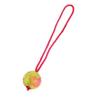 כדור אימון גומי 6 ס”מ + חבל Rubber Ball With Rope H.S