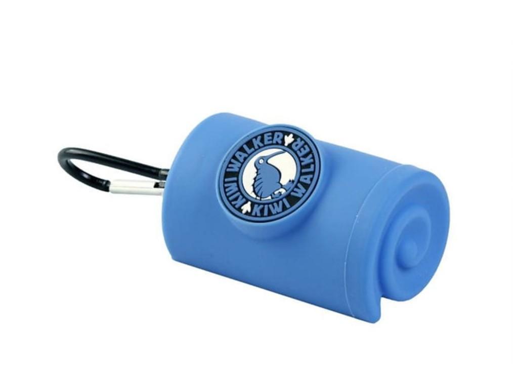 פאוץ סיליקון לשקיות קקי בצבע כחול