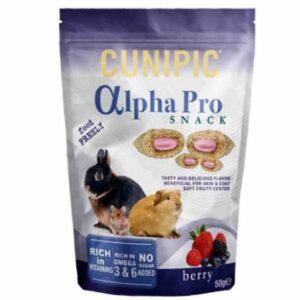 קוניפיק חטיף פירות יער למכרסמים 50 גרם Cunipic Alpha Pro