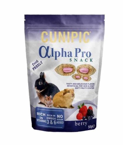 קוניפיק חטיף פירות יער למכרסמים 50 גרם Cunipic Alpha Pro